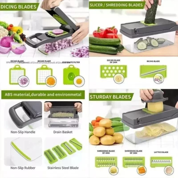 16-in-1 Multi-Functional Vegetable & Fruit Chopper - Image 2
